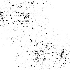 Abstract artistic paint splashes and blots in black and white. Ink splashes background.