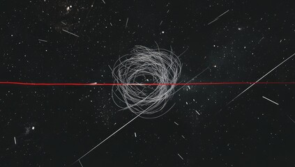 Cosmic swirl against starry backdrop