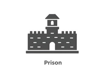 Naklejka premium Simple Prison Fortress Icon