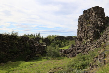 Landscape of the Thingvellir-Althing- Pingvellir- National Park-Iceland 