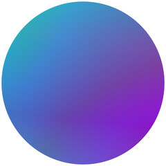 Abstract gradient circle, blue and purple, background element with copy space