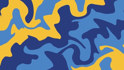 seamless pattern with blue and yellow abstract art 