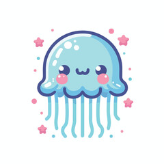 cute jellyfish vector image
