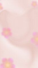 Soft pink pastel floral background with blurred flower shapes and gentle grain texture