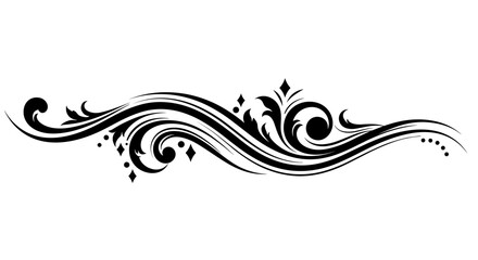 Fototapeta premium Elegant vintage vector page divider in black and white design 