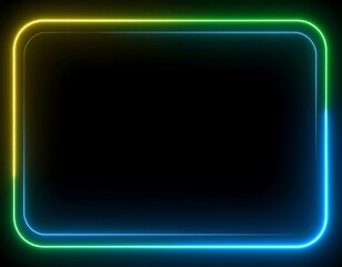Fototapeta premium Neon rectangle frame (1)