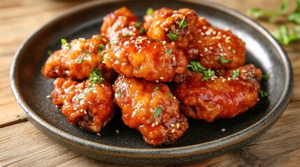 Delicious crispy fried chicken wings coated with sweet chili sauce recipe