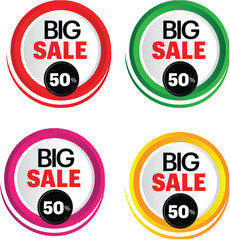 vector sale stickers