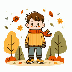 vector illustration of people in dry season