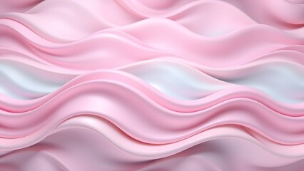 Fototapeta premium Pink flowing silk fabric with a soft, luxurious texture and abstract wave patterns