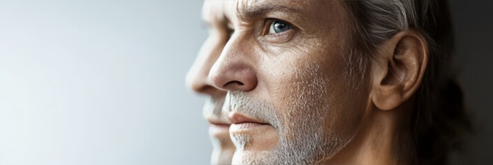 Obraz premium Reflections on Time A Deep Study of Aging, Serenity, and the Wisdom Gained Through Life