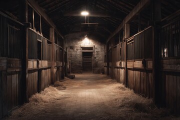 Rustic Stable Housing Beautiful Horses Inside