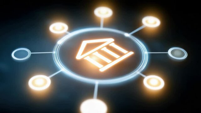 Connection of financial data or financial transactions through banks. Online banking technology. Digital wallet and virtual bank. - Powered by Adobe