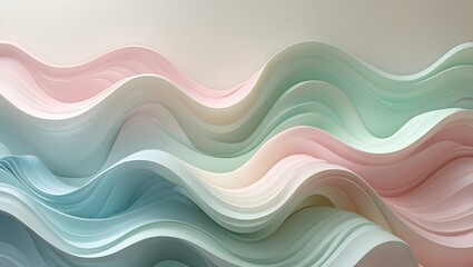 Abstract blue background with colorful wavy lines, a seamless vector illustration of flowing ocean patterns