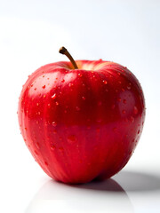 Red apple soft shadows background