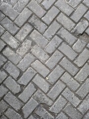 old gray paving stones in the street