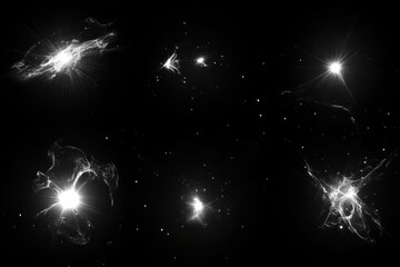 Cosmic nebulae formations in deep space captured during a stellar observation event