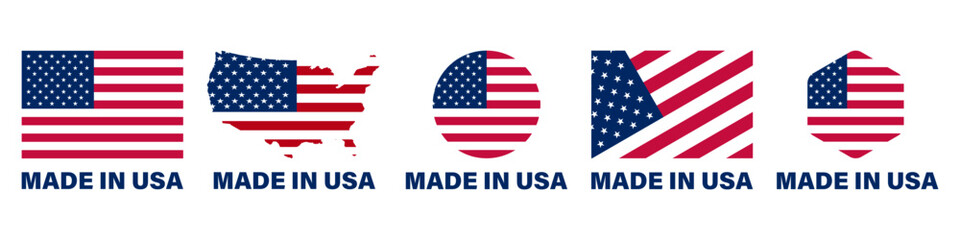 Made in USA icons set