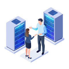 データセンターでのITインフラ管理：クラウドコンピューティングとサーバー技術の専門家
