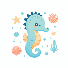 cute hippo vector image