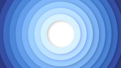Abstract blue concentric circle layers creating a modern minimalist geometric design
