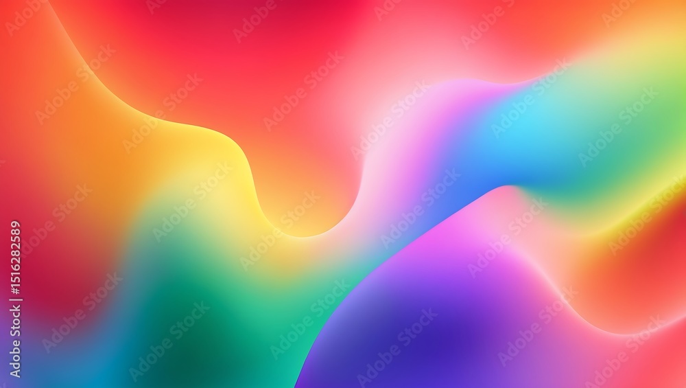 Canvas Prints vibrant abstract background with flowing gradient of rainbow colors