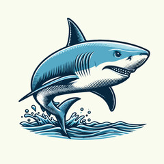 fierce shark vector image