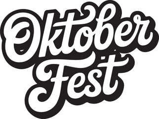 Oktoberfest celebration calligraphy design festive typography for beer festival season holiday
