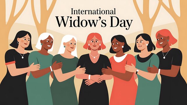 International Widow's Day: Woman plants tree, symbolizing growth and remembrance