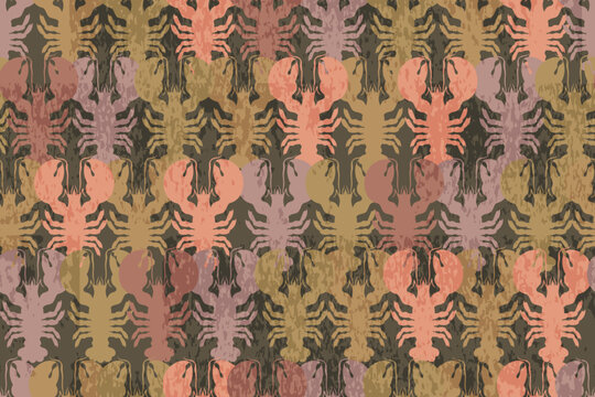 lobster seamless pattern for background,fabric,wrapper,cover,etc