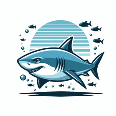 fierce shark vector image
