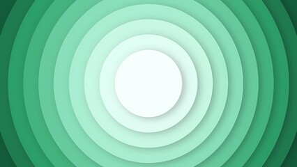 Concentric green circles abstract background creating a visual texture and modern design.