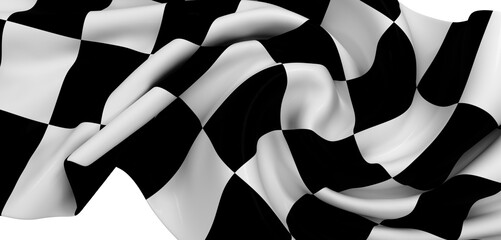 Close-up of a checkered flag, perfect for racing or competition themes.