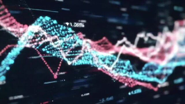 stock market graph digital animation for background