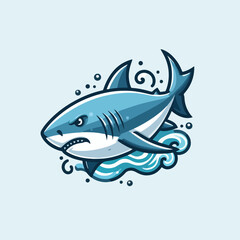 fierce shark vector image