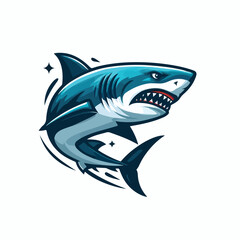fierce shark vector image