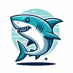 fierce shark vector image