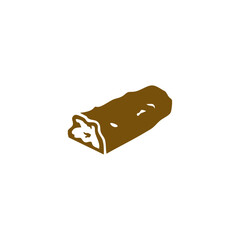 Chocolate bar icon logo flat vector design