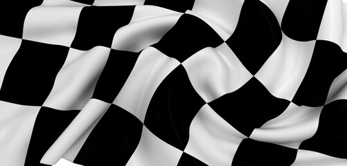 High-resolution black and white checkered flag. Perfect for sports, racing, or competition themes.