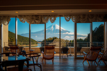 Mount Fuji View from Lake Tanuki, Fujinomiya, Japan
