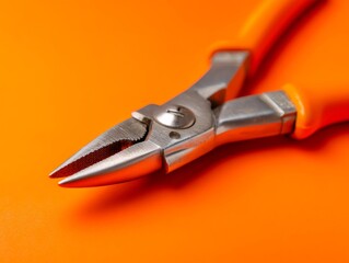 Orange Pliers Close-up, Tool , Handyman