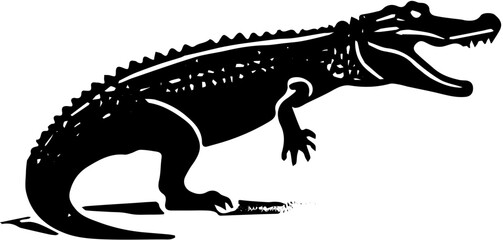vector illustration of a crocodile 