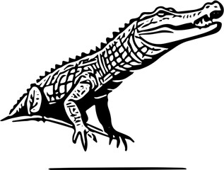 crocodile isolated on white background