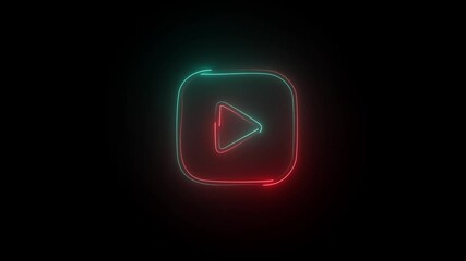 YouTube play button icon. - Powered by Adobe