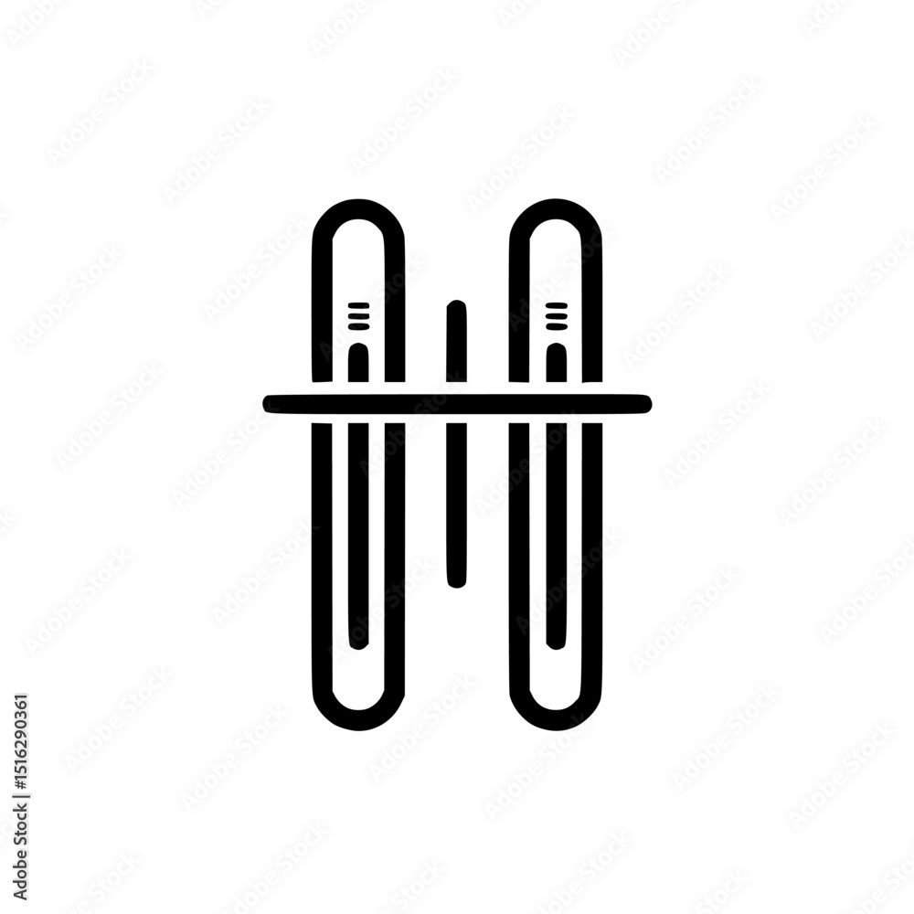 Poster icon set featuring minimalistic design with bold lines, perfect for modern applications and user int