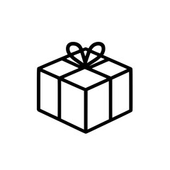 Stylish icon set featuring a simple gift box design with a ribbon, suitable for various use cases in digital graphics and applications