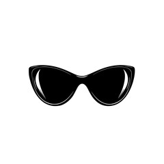 Fototapeta premium Stylish cat-eye sunglasses icon in bold, sleek design for fashion branding and marketing materials