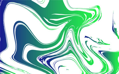 Abstract fluid art composition featuring dynamic swirls of green, blue, and white. Marbled, liquid-like texture with smooth curves and flowing gradients. Expressive and modern, evoking motion.