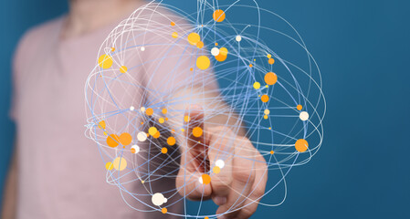 Abstract image depicting interconnectedness, networking, and global communication.