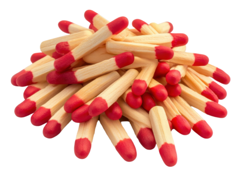 Isolated Pile of Matches